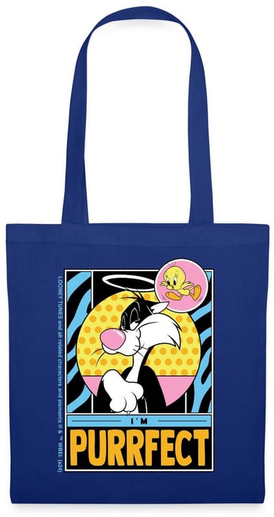 Looney Tunes Sylvester I'm Purrfect Grappig Citaat Tas Van Stof Schoudertas