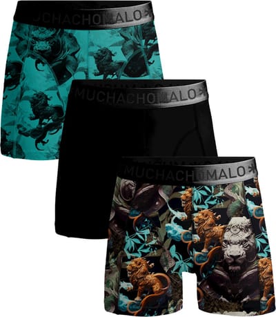 Muchachomalo Heren Boxershorts - 3 Pack - Maat M - Mannen Onderbroeken