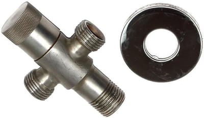 Hoekventiel Kraan - Hoekstopkraan Keuken - Waterleiding Aansluiten - Keramische Afdichting - 3 x 1/2 inch - Roestvrij staal