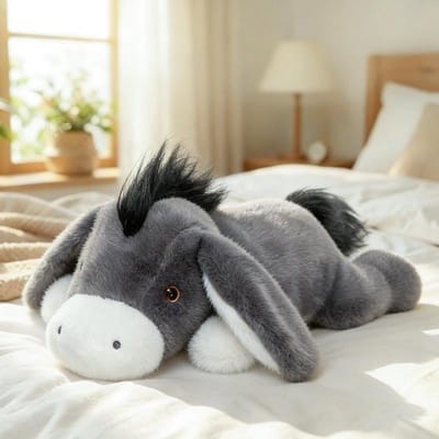 1 Stuk 304060Cm Schattige Liggende Ezel Pluche Poppen Gevulde Zachte Dier Kussen Schattig Ezel Speelgoed Voor Bank Bed Kussen Creatief Cadeau 30cm gray