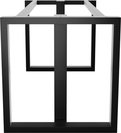 MetaloPro Tafelonderstel Eta Plus – Zwart Stalen Frame met Strak Design – Moderne Basis voor Eet-, Werk- en Kantoortafels in Loft- en Scandinavische Stijl 180x70x72cm