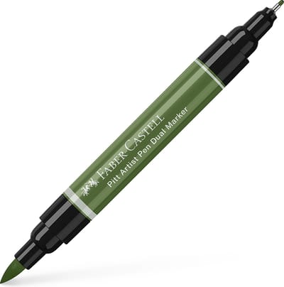 Faber-Castell tekenstift - Pitt Artist Pen - duo marker - 174 chroomgroen - FC-162174