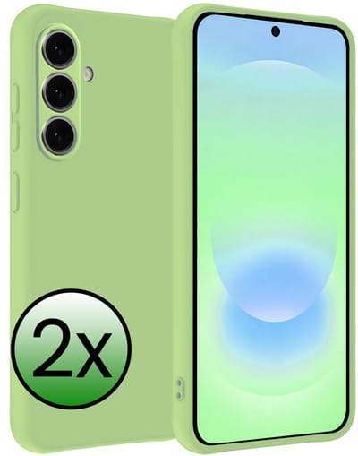 Hoesje 2 Stuks - Geschikt voor Samsung Galaxy A37 - Sterk & Shockproof - Case Siliconen - Back Cover - Telefoon Hoes - Groen