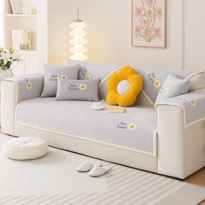 Chenille Fluweel Stof Bankovertrek Effen Kleur Woonkamer Universeel voor Alle Seizoenen Bankkussen Antislip Klein Fris Bankovertrek 70x70cm 1pcs