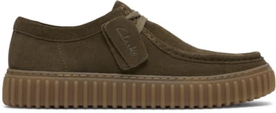 CLARKS Torhill Lo Heren Veterschoenen - Olive Suede