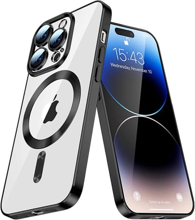 Telefoonhoesje Geschikt voor iPhone 11 Pro – Siliconen Hoes met Chroom – Compatibel met MagSafe – Geïntegreerde Camerabescherming – Zwart – FuturiQ