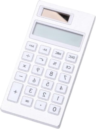 Rekenmachine Bureau - Zonne-calculator - Dagelijkse Berekeningen - 12-cijferig display - LCD scherm - Wit