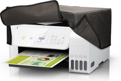 kwmobile hoes geschikt voor Epson Eco Tank ET-2826 / 2800 / ET-1810 - Beschermhoes voor printer - Stofhoes in donkergrijs