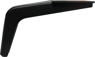 Stalen meubelpoot zwart design 20 bij 4,5 cm en hoogte 12 cm - Set van 4 stuks