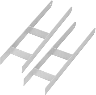 KOTARBAU® H Instortanker - Paalhouder in Beton Storten 140 x 600 mm 2 Stuks - Betonanker voor Houten Palen - Paaldrager Beton - Kolomvoet Beton - Thermisch Verzinkte Paalhouder