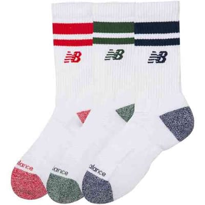 New Balance Active Premium Stripe Crew Sock Unisex Sportsokken - ASSORTED
