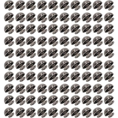 100 Sets Paddenstoelnieten Ronde Kop 10mm Galvaniseren Halve Cirkel Legering Ronde Kop Nieten voor Punk zwart