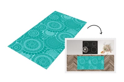 Keukenloper - Loper keuken - Patroon - Zonnebloemen - Mandala - 120x60 cm - Keukenloper vinyl