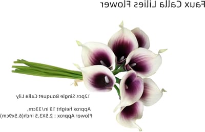 Kunstmatige Calla Lelies 14 Inch, 12 Stuks PU Bloemen, Perfect voor Bruidsboeket, Binnen- en Buitendecoratie, Huis en Kantoor Versiering