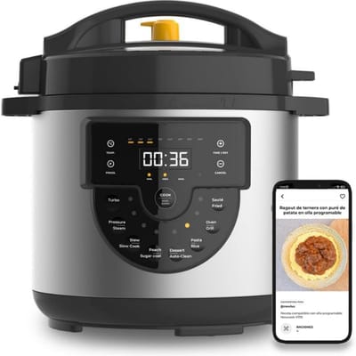 ApexArte® Slowcooker met Timer - Keramische Binnenpan - Hotpot - Zwart en Grijs