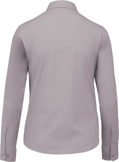 Kariban Overhemd in onderhoudsvriendelijk polykatoen-popeline dames K549 - SILVER - 3XL