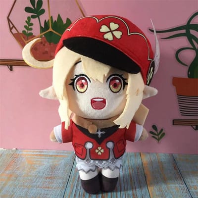 Spel Anime Genshin Impact Pluche Pop Speelgoed 20cm Klee Barbatos Venti Diluc Schattig Zacht Knuffelkussen Kinderen Cadeau 20cm