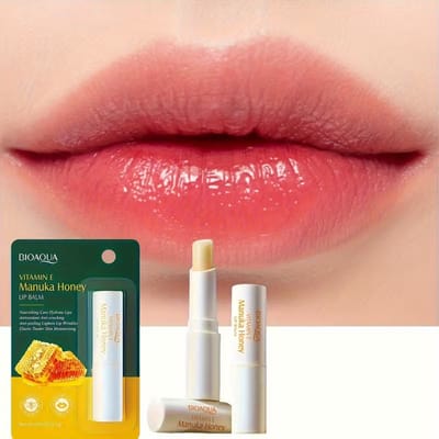 Honing Lippenbalsem Set (2 Stuks) – Hydraterende Lip Balm met Vitamine E & Squalane – Glanzende Lipverzorging