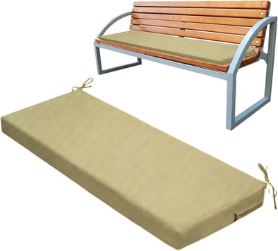Bank Kussen Waterdicht - Buiten Kussen - Terras Meubels - Vlekbestendig UV-bescherming - 100x42x8 cm - Khaki