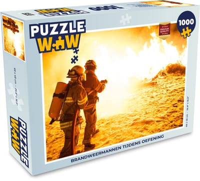 Puzzel Brandweermannen tijdens oefening - Legpuzzel - Puzzel 1000 stukjes volwassenen