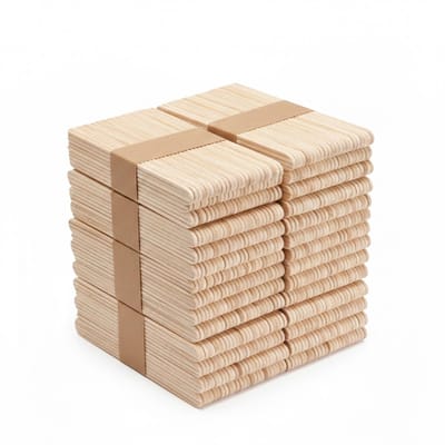 Somstyle IJsstokjes Set - 2500 Stuks - Houten IJslollystokjes - Knutselhoutjes - Knutselstokjes - Lichtbruin
