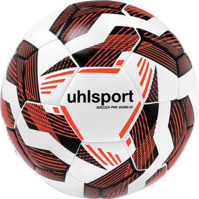 Uhlsport Soccer Pro Addglue (Sz. 4) Trainingsbal - Wit / Fluorood / Zwart | Maat: 4