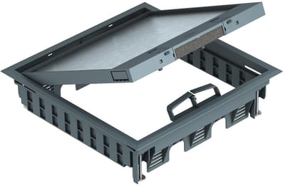 OBO Bettermann Apparaatinzetstuk voor universele montage 264x264x67 Polyamide ijzergrijs RAL 7011, 7405083