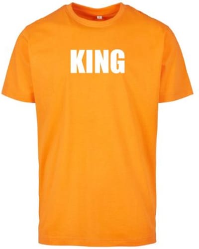 T-shirt oranje L - King - soBAD. - Koningsdag - Oranje shirt dames - Oranje shirt heren - Unisex - Regular fit