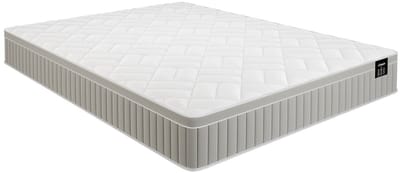 Vente-unique Set 180 x 200 cm gestoffeerde bedbodem + matras schuim en traagschuim-gel 7 zones dikte 22cm - SOMIRA van YSMÉE