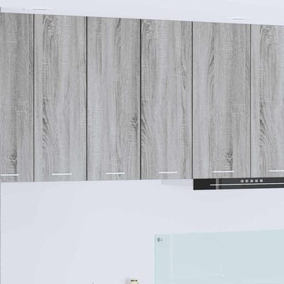 vidaXL - Hangkast - Grijs - Sonoma - en - Wit - 30 - x - 31 - x - 80 - cm - Bewerkt - hout