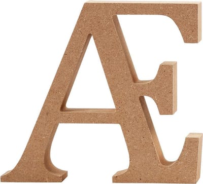 Letter, Æ, H: 13 cm, dikte 2 cm, 1 stuk