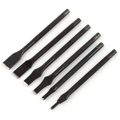 Rechthoekige platte perforator set van 6 stuks voor leerbewerking, ambachtelijke DIY-hulpmiddelen en handwerk accessoires
