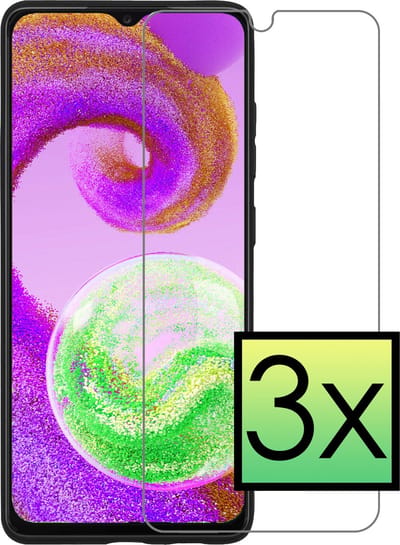 Screenprotector - 3 Stuks - Geschikt voor Samsung Galaxy A04s - Extra Sterk - Beschermglas - Gehard Glas - Tempered Glass - Screen Protector - Bescherm Cover