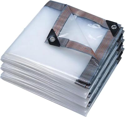 Waterdicht Zeildoek - Regenbescherming Gordijn - Terras Overkapping - 70% Lichtdoorlatend - 250x350 cm - Transparant