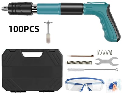 Zolara Mini Stalen Spijkerpistool - Handmatige Klinknagelpistool - Spijker pistool - Nail gun - Nailgun - Nageltool - Nagelpistool - Met 100 spijkers