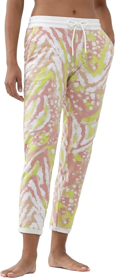 Dames Loungewear Broek - Comfortabele Pantalon - Ontspannen Thuis - Hoge Katoenmix - Enkel Lengte - Limoncello