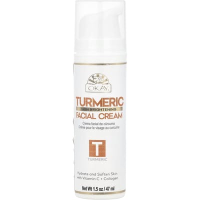 Okay Pure Naturals, Skin Brightening, Facial Cream, Turmeric, 1.5 oz (47 ml) beige