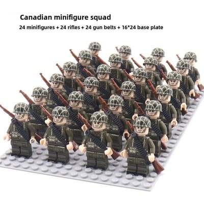 Militaire Duitse Sovjet & Amerikaanse soldaten diverse legioenen nieuwste Tweede Wereldoorlog poppen falanx pak geweer assemblage bouwstenen