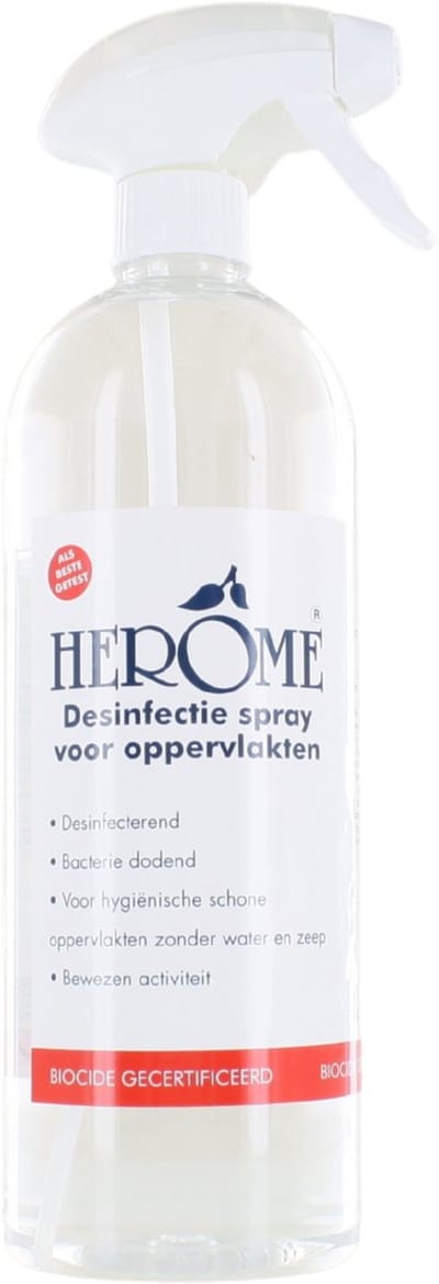 Herome Direct Desinfect Desinfectiespray - Desinfecterende Spray met 80% Alcohol - om Oppervlakten te Desinfecteren - 1000ml.