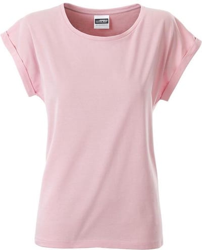 James and Nicholson Vrouwen/dames Casual T-shirt (Zacht Roze)