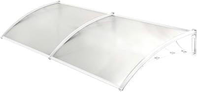 Polycarbonaat Luifel - Buitenluifel - Bescherming tegen weer - Eenvoudige montage - 80 x 300 cm - Wit