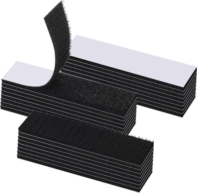 BOTC Klittenband zelfklevend - Set van 15 stuks - 2.5*10cm - Klittenband tape - Extra sterk - Zwart