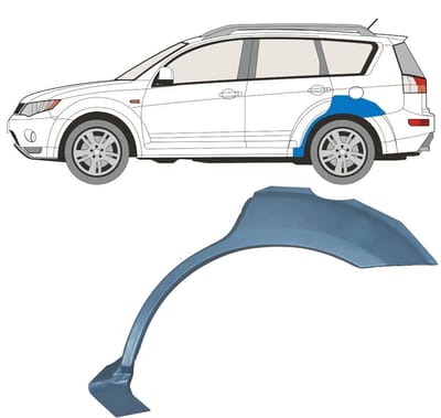 Reparatiepaneel achterspatbord voor Mitsubishi Outlander 2007-2012 / Links