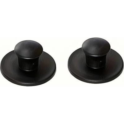 2 pièces Poignées adhésives sans perçage - Acier inoxydable & Plastique, Installation facile à peler et coller pour tiroirs, portes de placard, portes en verre noir