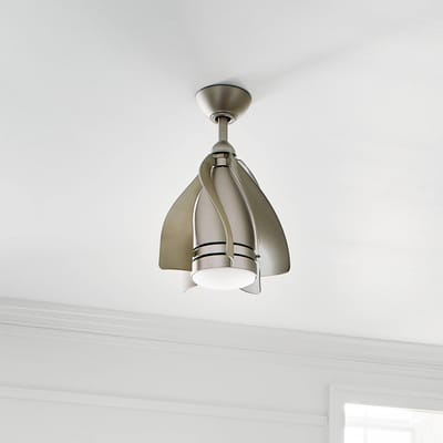Plafondventilator met verlichting - Terna - 15in / 38cm ventilator - geborsteld nikkel