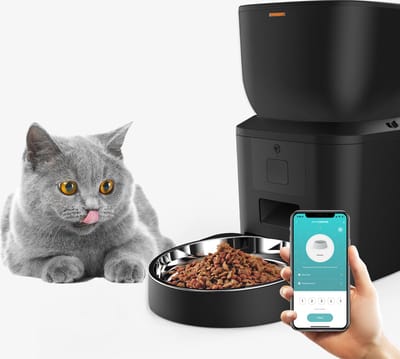 Sannaila - Slimme Voerbak Kat- Voerautomaat kat- Voerbak - Kat - Hond -Voerautomaat met Camera -Instelbaar voedingsschema - katten - honden -Voice recorder - 6L