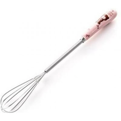 Mini Eierklopper Hand Kleine Garde Koffie/Melk Opschuimer Garde Draadklopper Mini Ballonklopper Koken Metaal Ei Hulpmiddel Bakken roze