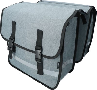 Dresco Dubbele Fietstas 36L - Grijs