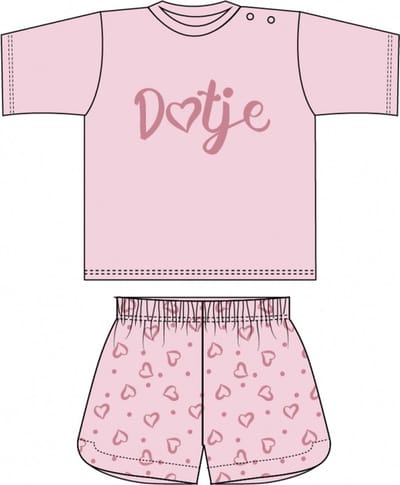 Fun2Wear - Shortama Dotje - Roze - Maat 116 -