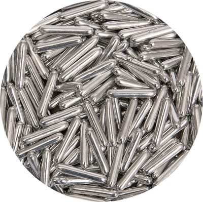 BrandNewCake® Sugar Rods Metallic Zilver 80gr - Suikerstaafjes - Sprinkles Taartdecoratie
